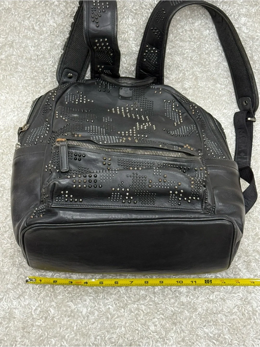 MCM Studded Stark Backpack Black